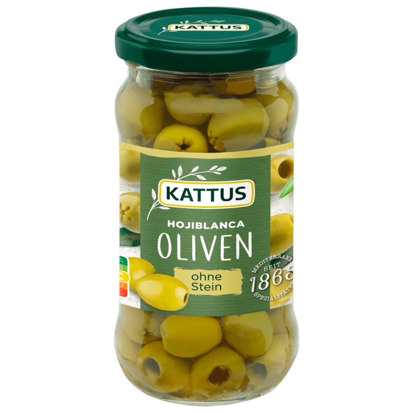 Kattus Hojiblanca Oliven ohne Stein 160g